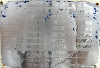 Used FRYMA VME-2400 Batch Mixers Illinois US | Aaron Equipment #1512940