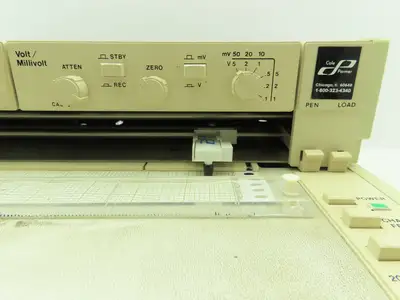 Cole Parmer 2030-0000 Linear Flatbed Chart Recorder 2 Channel Thermocouple Volt