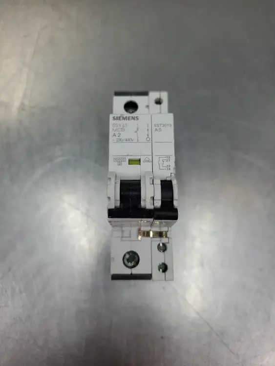 Used Siemens 5SY41 MCB A2 Circuit Breaker w/5ST3010 AS Auxiliary Switch Circuit Breakers South Carolina US | Palmetto Automation #1151524