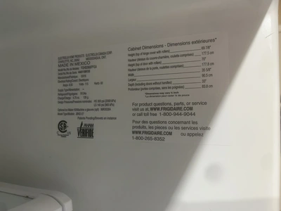 Used FRIGIDAIRE GALLERY FRENCH DOOR Refrigerators Michigan US | Miedema Asset Management Group #1316005