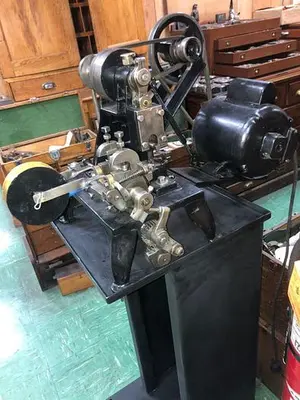 3398-385 Wm.H.Baker Antique Blanking Press with Mechanical Indexing Roll Feed – Circa 1890