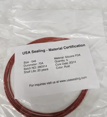 SILICON O RINGS 70A SIZE 046