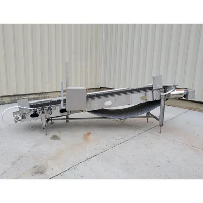 24" W x 11'-8" Long Millard MFG Food Processing Plastic Link Belt Conveyor