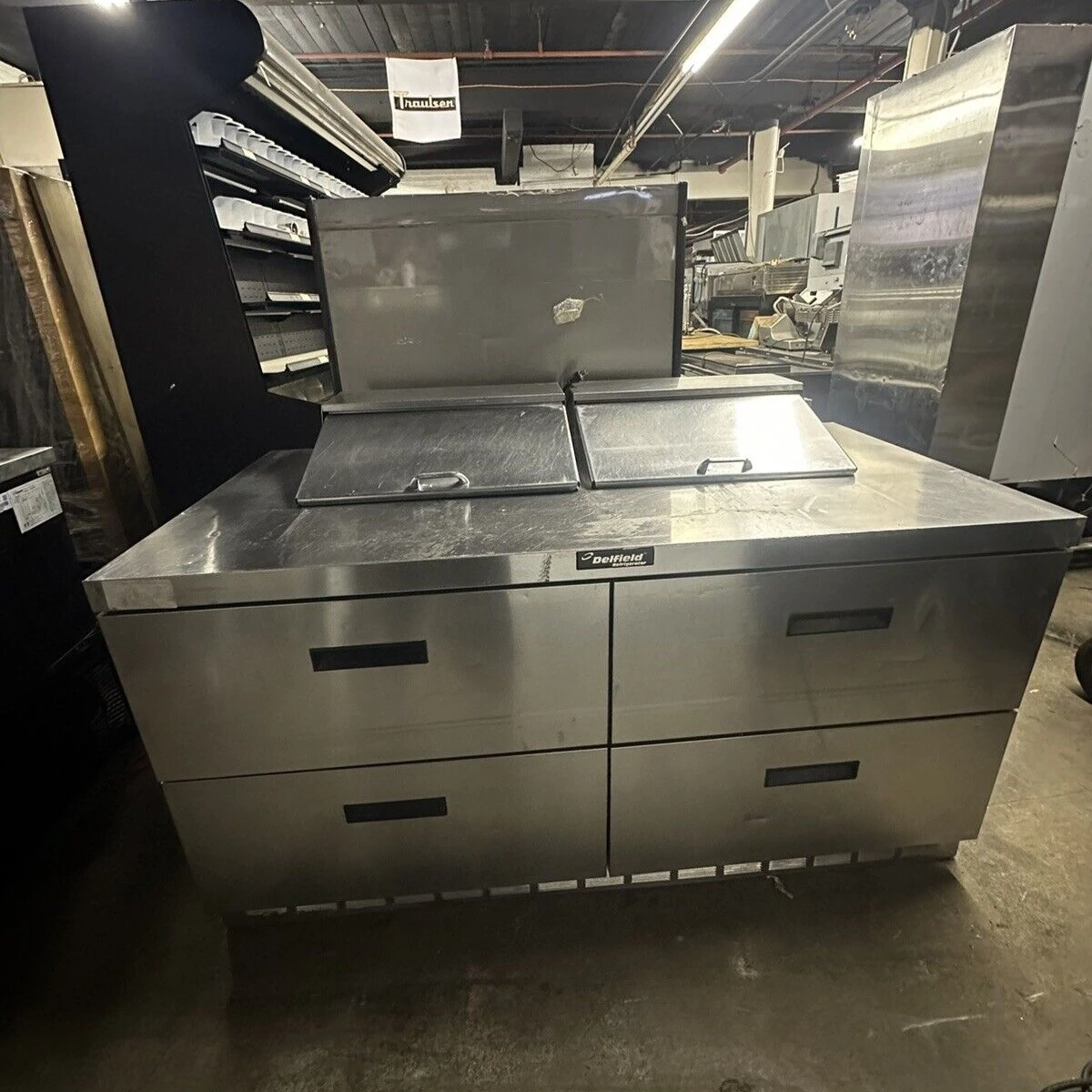 174-0236 Delfield 64" Self Contained Mega Top Sandwich Prep Cooler