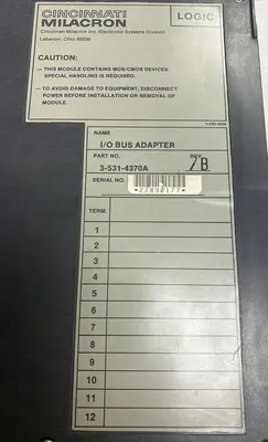 Used CINCINNATI 3-531-4370A I/O Boards & Replacement Parts | Surplus Asset Holdings #1216853