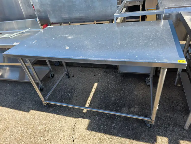 Used Falcon Restaurant Supply, Inc. Used 60"X 30" Stainless Steel Table with Casters - FG5 - SS380 Food Prep Tables Illinois US | Falcon Restaurant Supply #1373732