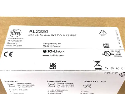 USED IFM AL2330, IO-LINK MODULE 6X2 DO M12 IP67
