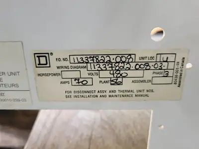 MCC Bucket, 70 Amp Breaker