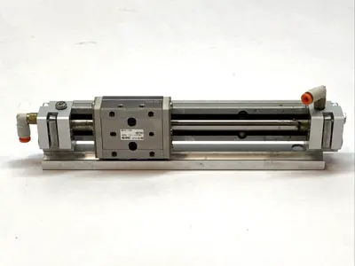 USED SMC AIR SLIDE TABLE 8MM BORE 100MM STROKE