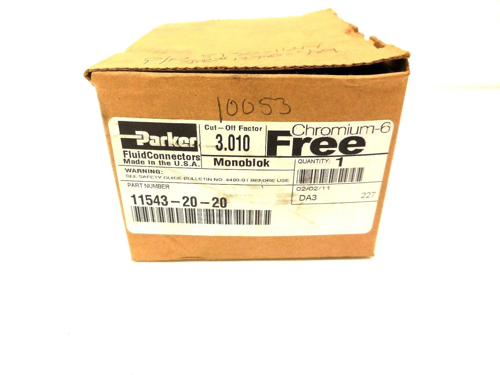 NEW PARKER 11543-20-20 FITTINGS 115432020