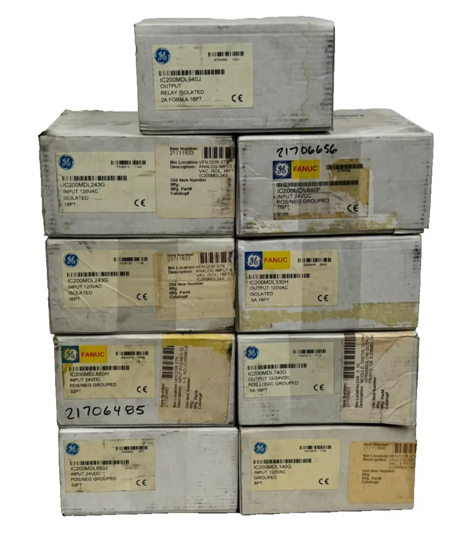 LOT OF 9 NEW GE FANUC IC200 VERSAMAX I/O MODULES MDL650 MDL940 MDL740 MDL243