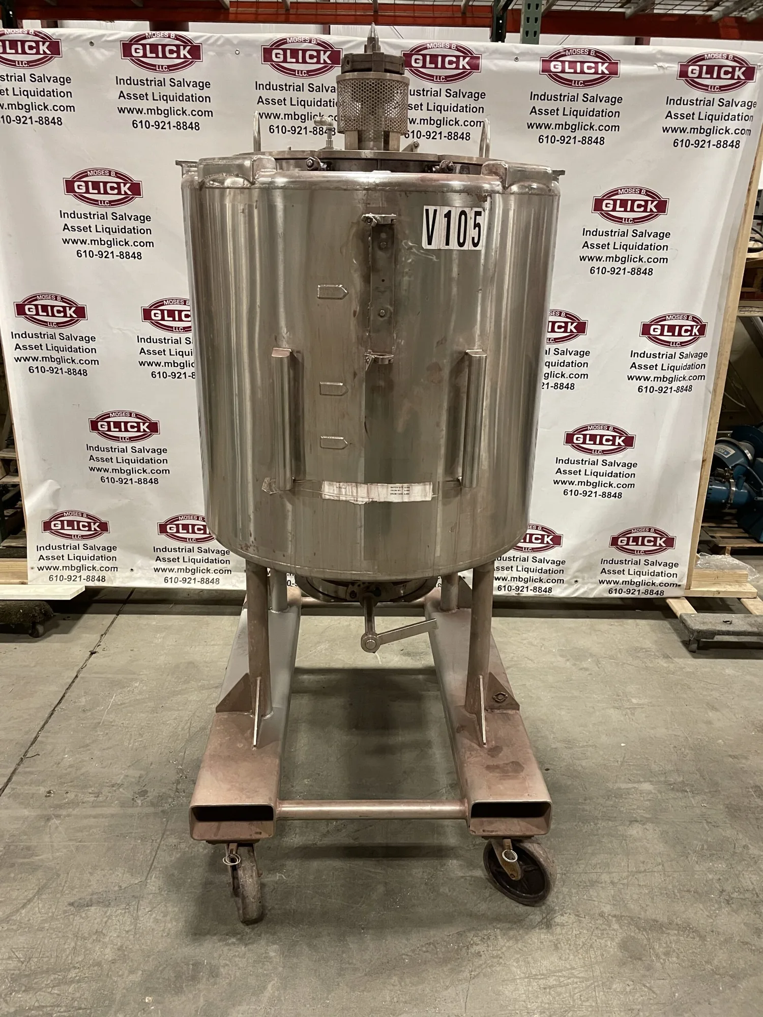 ReadCo 10 ft³ Stainless CBM Containerized Batch Powder Blending/Mixing Tank