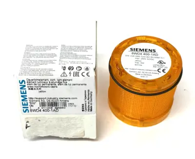 New | in-Stock Siemens Continuous Light Element, 70mm Yellow, 12-230V AC/DC Light Source Equipment Michigan US | Maverick Industrial Sales #1397301