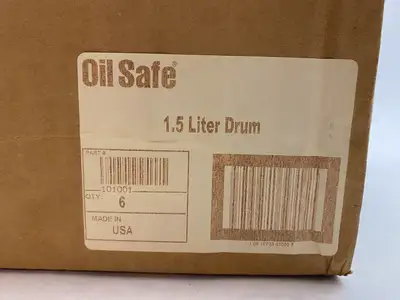 USED OIL SAFE OILSAFE 101001 1.5 LITER DRUM CASE OF 6