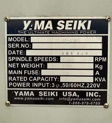 USED 2012 YAMA SEIKI AF-1060