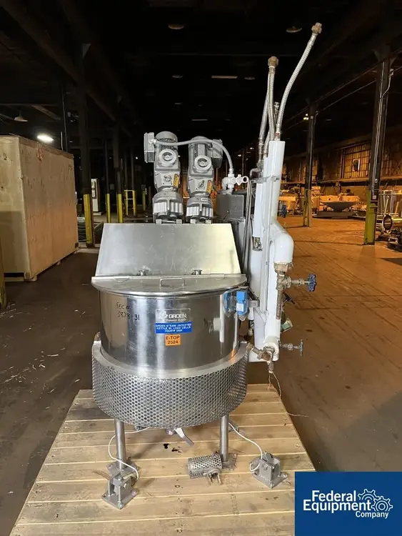Used Groen 60 Gal Groen Twin Motion Kettle, Model INA/2/TA-60, S/S, 100# Stainless Steel Tanks Ohio US | Federal Equipment Company #129329