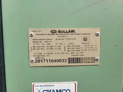USED 2017 SULLAIR 1809VAC