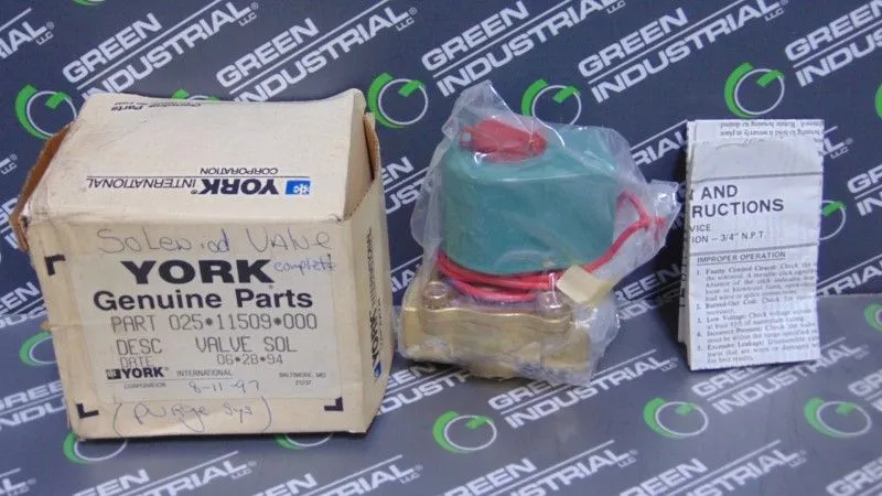 York 025-11509-000 Replacement Solenoid Valve New NIB