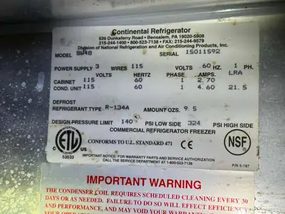 Used Continental Used Continental SW48 4 Drawer Undercounter Refrigerator 120V Undercounter Refrigerators Illinois US | Falcon Restaurant Supply #1375026