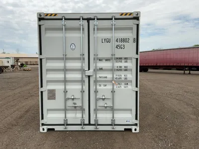 2026 40’L x 8’W x 9’ 6”T High Cube Shipping/Ground Container, swing doors on one end and four sets o...