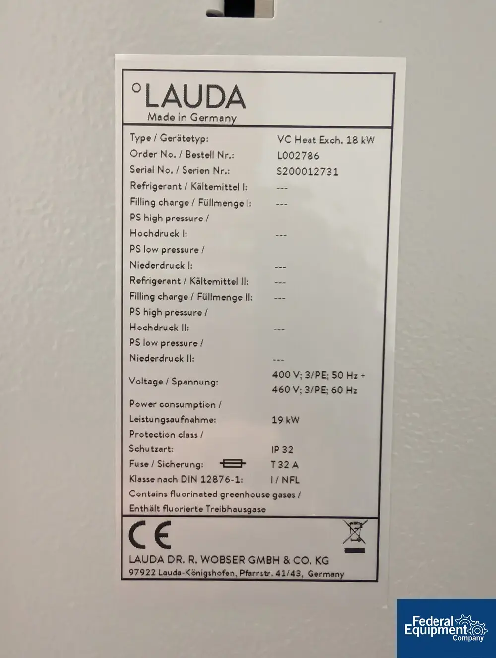 NEW Lauda Lauda Variocool CIrculation Chiller, Model VC 18000HC