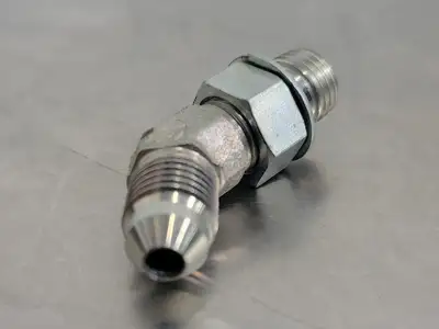 45 Deg Elbow Adapter M-04 ORB X M-04 JIC 1/4" x 1/4" (Bag of 9)