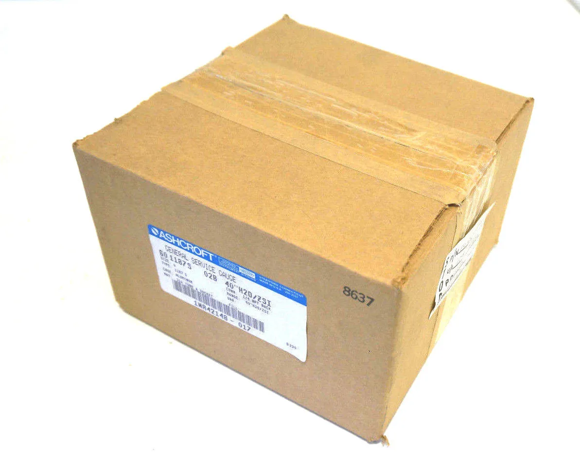 NEW ASHCROFT 60-1187-S-02B-40-H20/ZSI GAUGE 601187S02B
