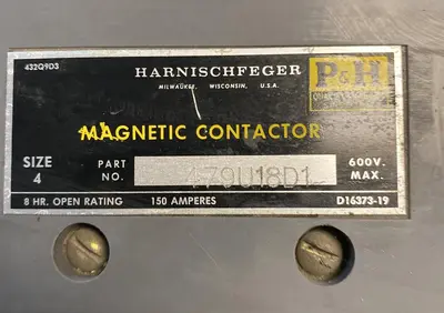 New | in-Stock P&H HARNISCHFEGER 479U18D1 Miscellaneous Equipment (Electrical & Power) Ohio US | Surplus Asset Holdings #1210022