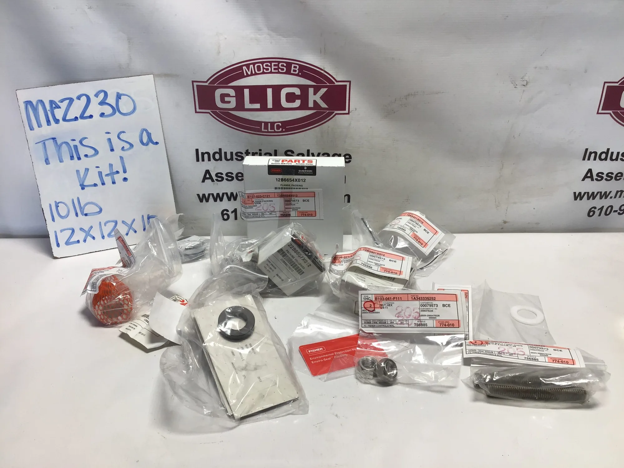 FISHER EMERSON Rosemount Control Valve Repair Kit Part No: 12B6654X012