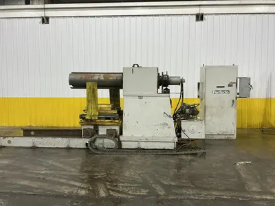 30,000 LBS X 36" PERFECTO COIL FEED LINE, COIL REEL UNCOILER & STRAIGHTENER: YOBRO #24871