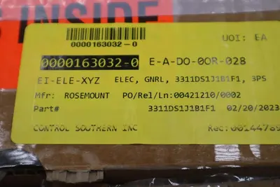 ROSEMOUNT FISHER TRANSDUCER 3311DS1J1B1F1  W/ FISHER 67CFR NEW  STOCK G142A