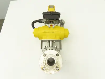 Velan 2"-150 Stainless Flanged Ball Valve w/Hytork 131 Pneumatic Actuator 120V