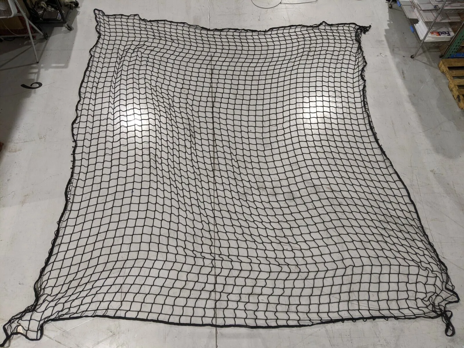 M3000BK | InCord  Knotless Netting 4" Square Holes 2" Web Border 15ft x 16.50ft - Used