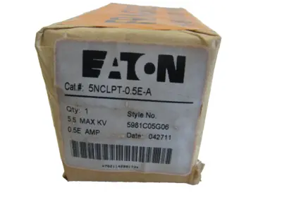 NEW EATON 5NCLPT-0.5E-A FUSE 0.5E AMP 5NCLPT05EA