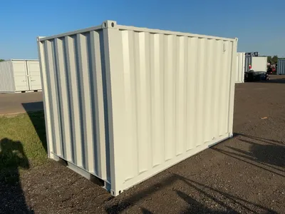 New 10’4” Job Site Storage Container, 10’4” x 6’ x 78-1/2” tall overall, Swing Doors on One End with...