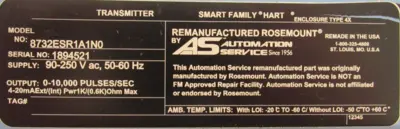 REFURBISHED ROSEMOUNT 8732ESR1A1N0 TRANSMITTER