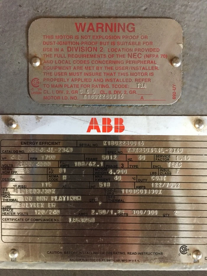 New | in-Stock ABB/BALDOR _UNKNOWN_ A.C. Motors Colorado US | Rogers Equipment Sales #1273741