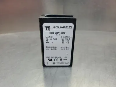 Square D 9080 LBA162104 Ser. C 600V Terminal Block Power Distribution. 4A-9