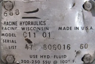 REFURBISHED RACINE C11-01 HYDRAULIC PUMP C1101