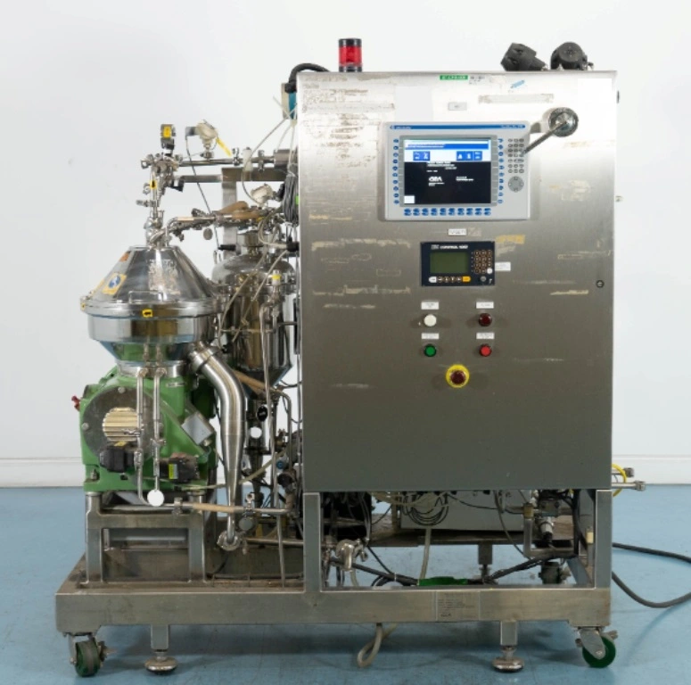 Westfalia CSC 6-06-476 hydro-hermetic clarifier skid, 316L SS.