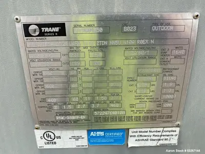 USED TRANE CO RTAC 1854