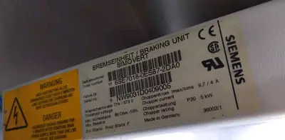 Siemens 6SE7018-0ES87-2DA0 Bremseinheit Braking Unit Simovert loc1E12