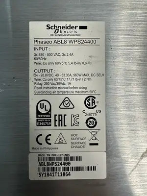 Schneider Electric Phaseo ABL8WPS24400 Power Supply. (6.2.2)