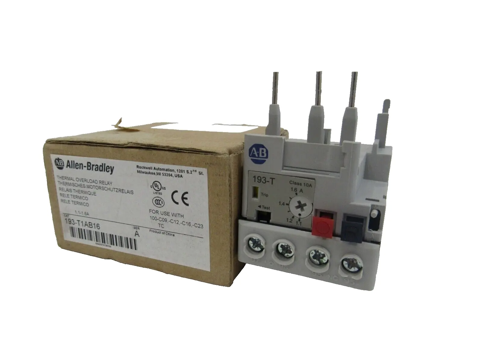 ALLEN BRADLEY 193-T1AB16 OVERLOAD RELAY SER. A 193T1AB16 NEW, SURPLUS