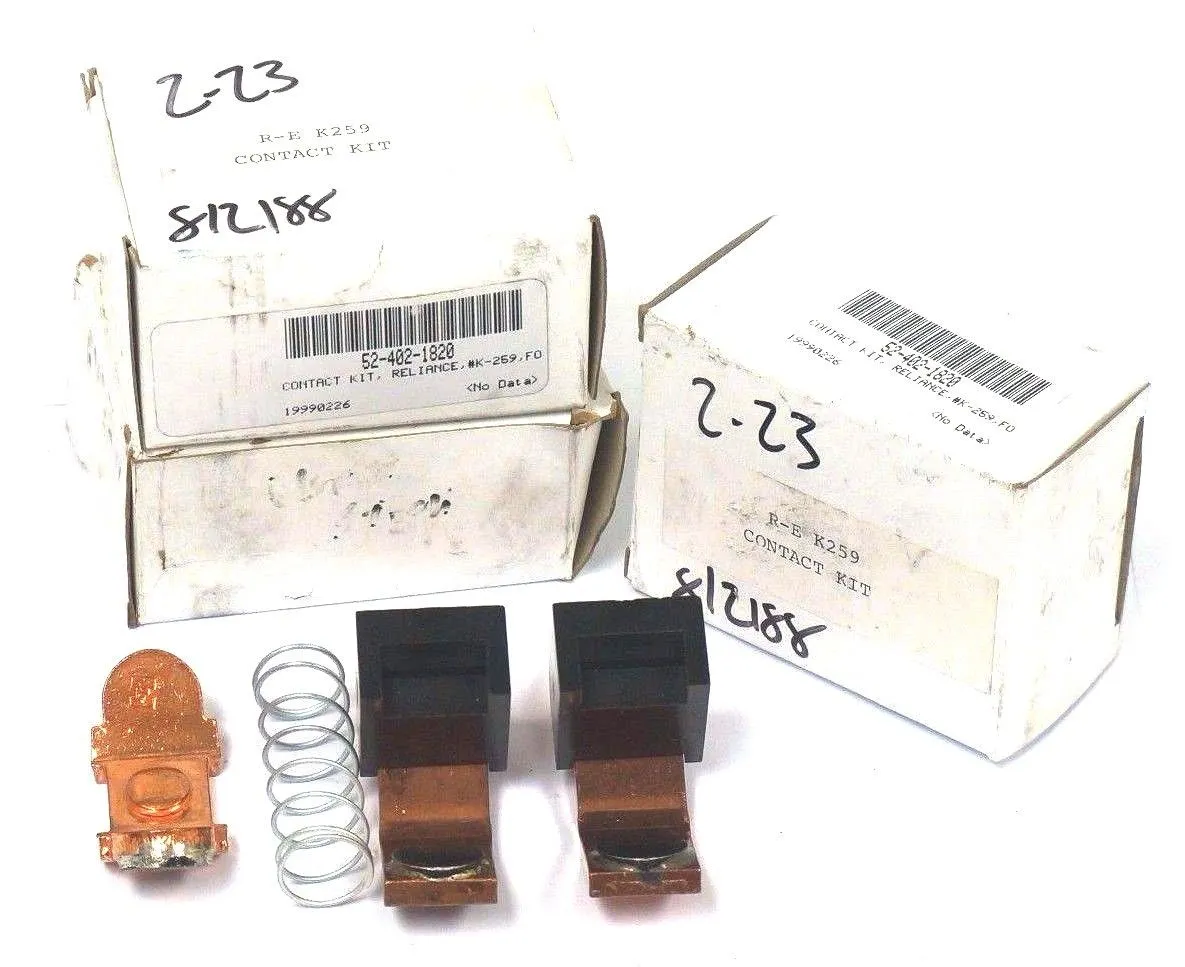 LOT OF 3 NEW RELIANCE ELECTRIC K-259 CONTACT KITS K259