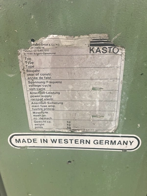 1990 KASTO Sba 250 Horizontal Band Saws | 520 Machinery Sales LLC (2)