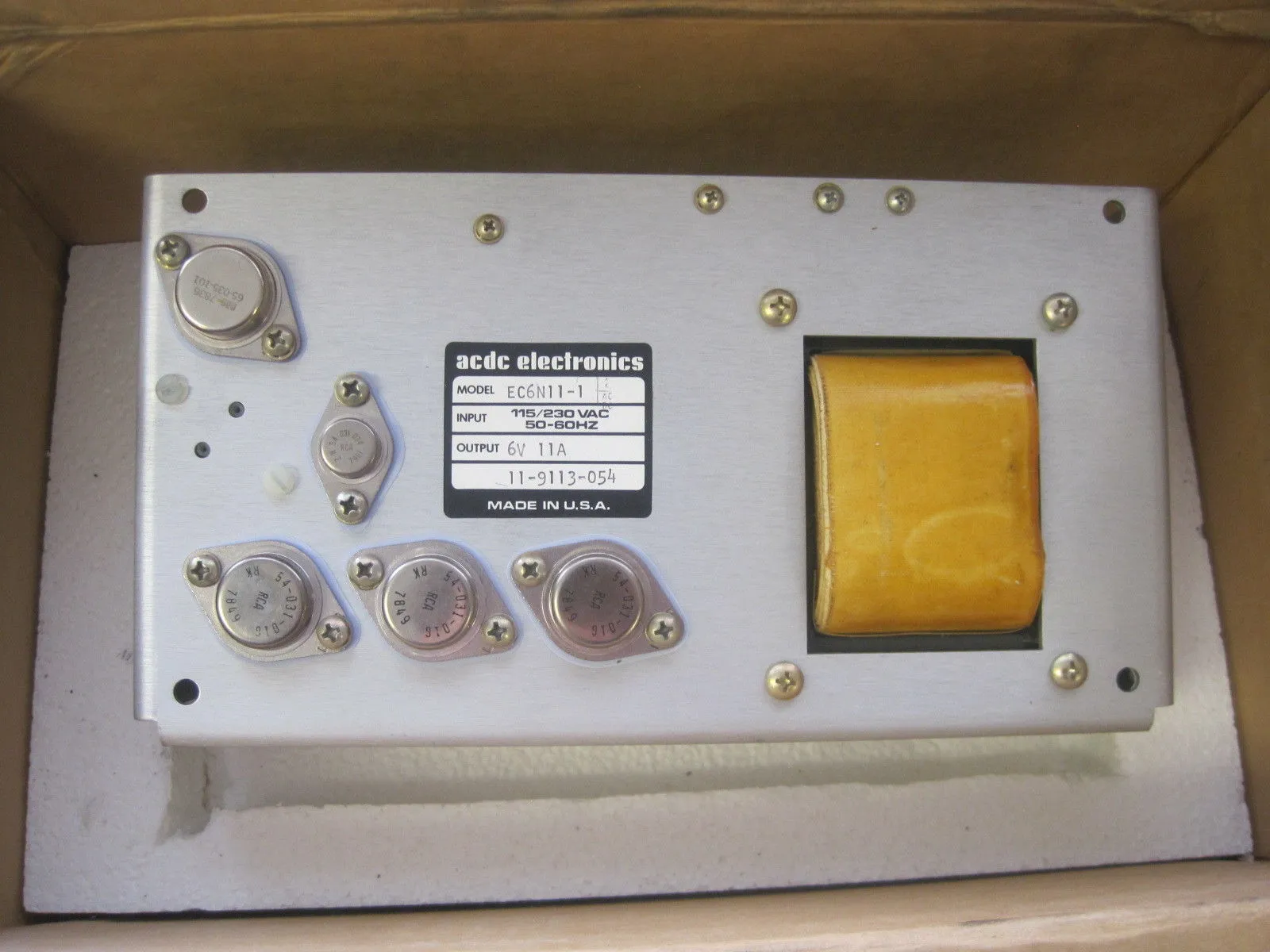 NEW ACDC ELECTRONICS EC6N11-1 POWER SUPPLY