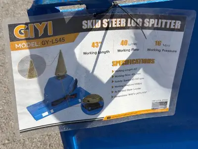 New | in-Stock 2026 GIYI GY-LS45 Skid Steer Log Splitters Utah US | Global Remarketing #1286011