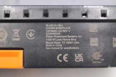 Emerson DeltaV KL4201X1-BA1 CHARM BASEPLATE USED UNIT STOCK 2911A