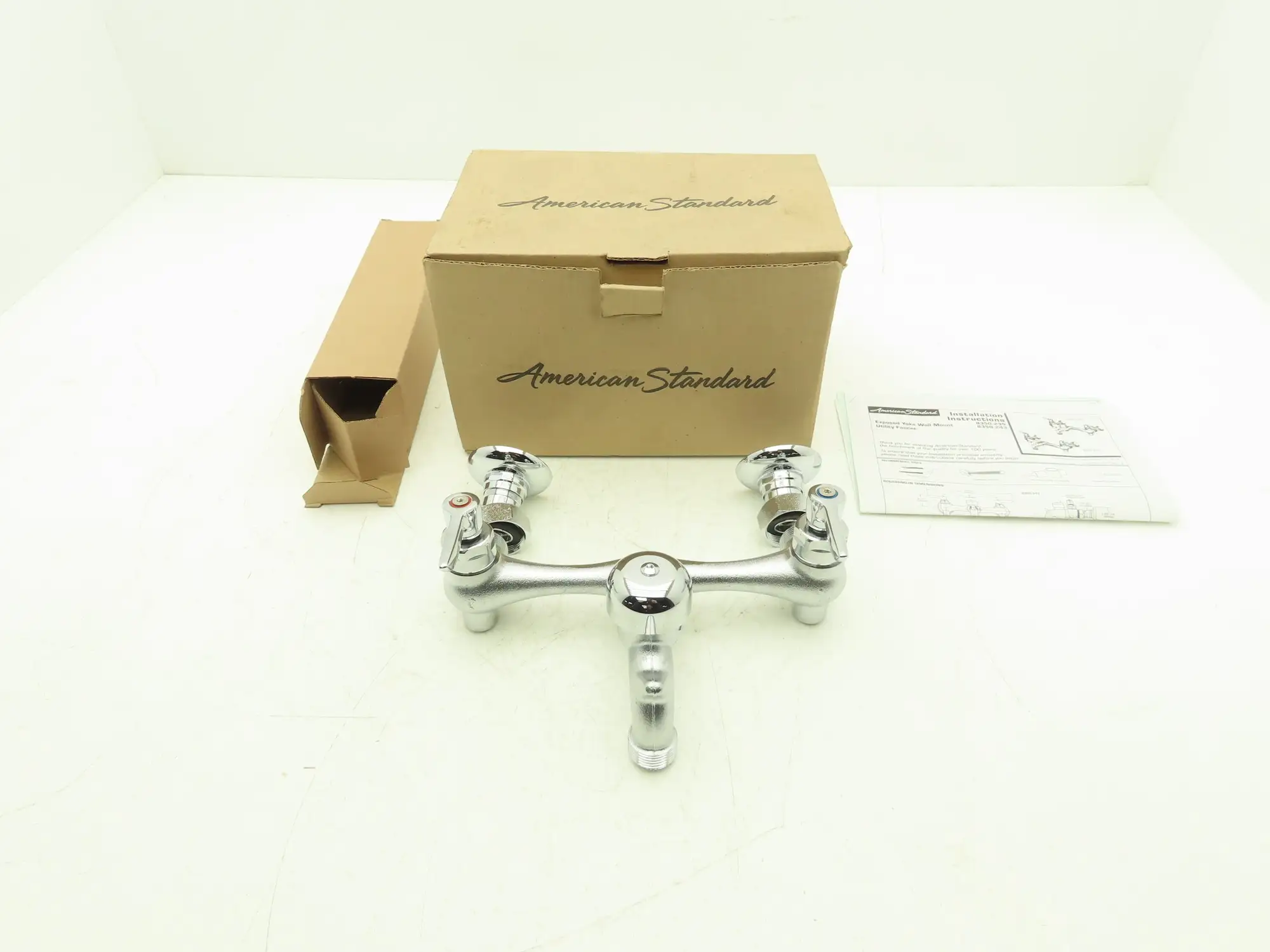American Standard Commercial Wall-Mount Service Sink Faucet 3" Vac Breaker Spout